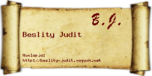 Beslity Judit névjegykártya